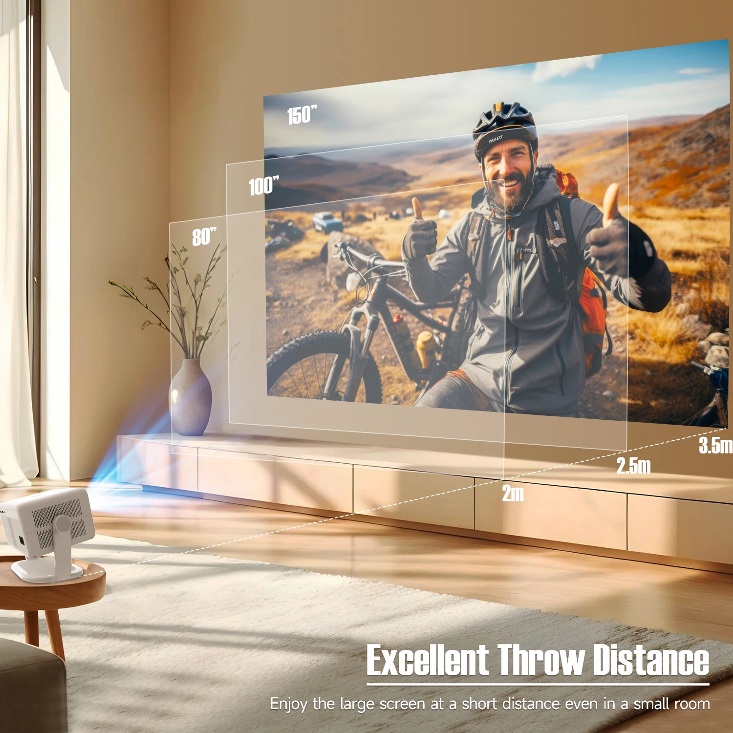 Портативный проектор 1080P 4K для Android 11 поддержка электрического автофокуса BT 5 2 1 + 8G Proyector L018 подарка