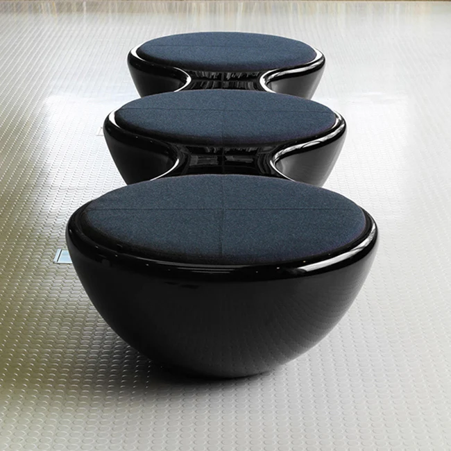 FRP Wood Two Conjoined Chair Novelty Sunglass Shape Durable Outdoor Park Garden Lounges Bench Relax Leisure Chair Seat