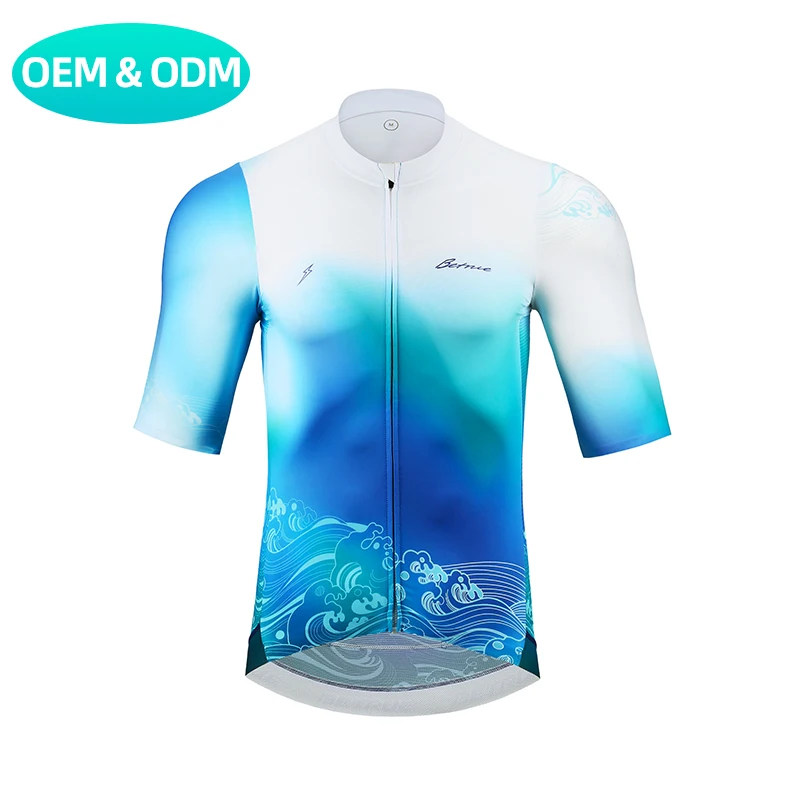 Custom Brand Logo Cycling Tops Lightweight Bicycle Apparel Manufacturer Factory Kits High Stretch Bike Shirts