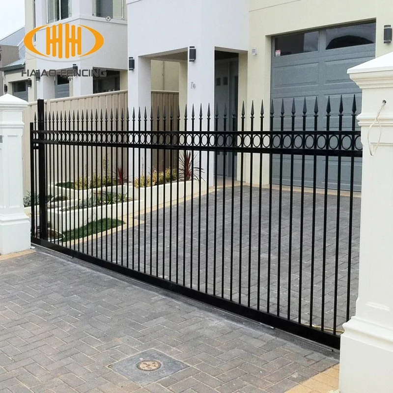 Best Quality iron square tube gate sliding designs Aluminum slide gates