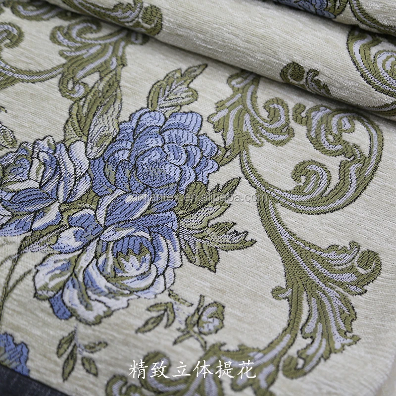Luxurious brocade chenille jacquard fabric for garment