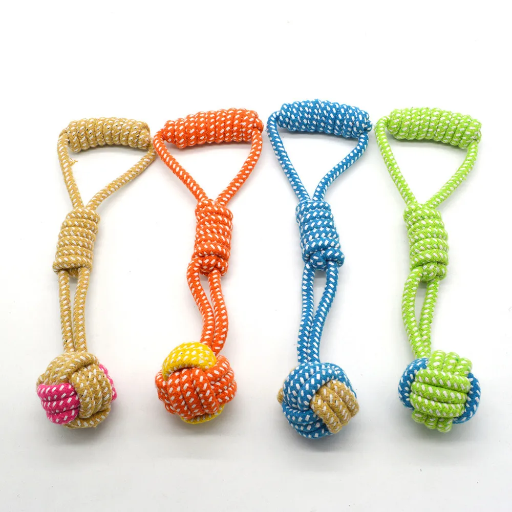 10 pack durable cotton puppy teeth dog chew toy set rope pet toys