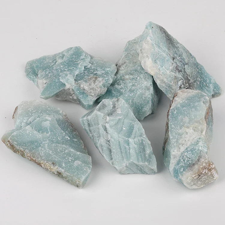 Natural Raw Rough Unpolished Amazonite Stone for Collection and Decoration