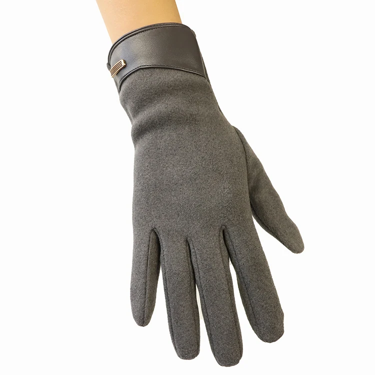 PU+suede lady gloves motorcycle gloves in winter hand heated cycling gloves
