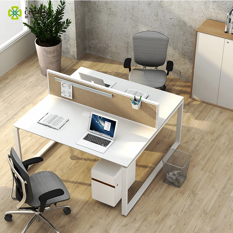 Popular Type High Quality Double Side 2 Seat Small Office Desk Workstation Low Price Modern Office Furniture Metal IRON