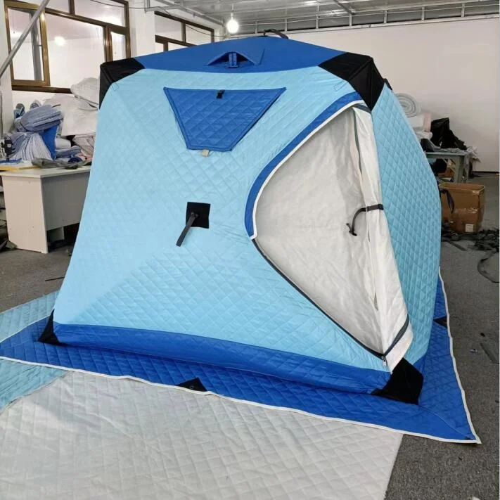 double layers warm winter fish outdoor camping tent