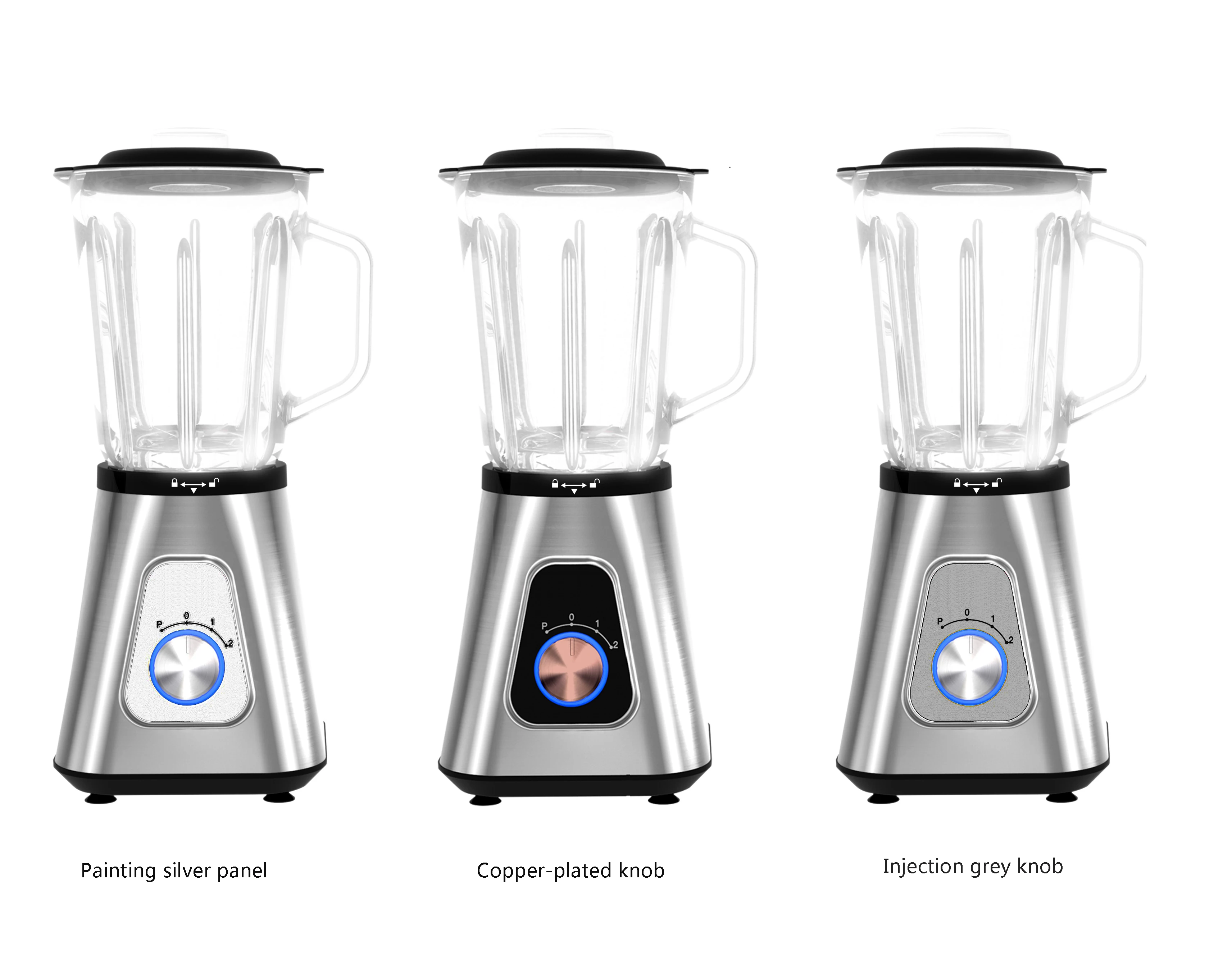 1300W high speed Glass jar smoothie mixer 2 speed settings 6 tips blade multifunctional table blender fruit juicer