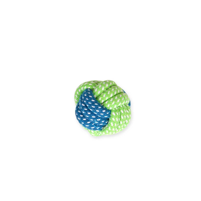 Hot sale custom design logo bite resistance green durable ball pet dog rope toys set