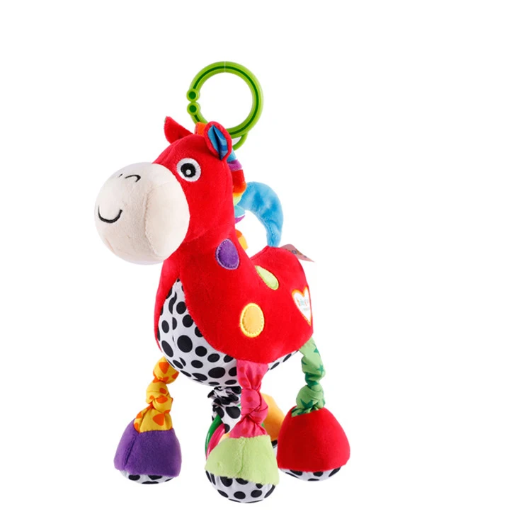 Babyfans baby musical toy of lovely animal horse soft plush baby toys