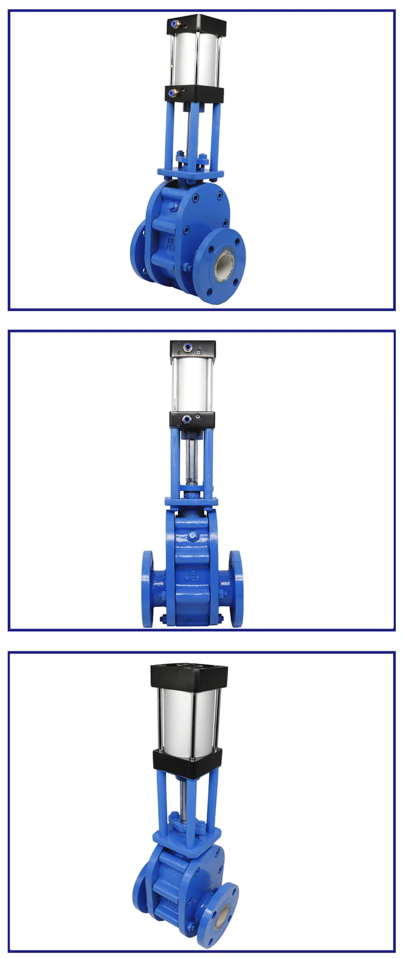 Z644TC Pneumatic Double Gate Valve Wear-Resistant Carbide Discharge Ash Feed Valve Lined with Ceramic