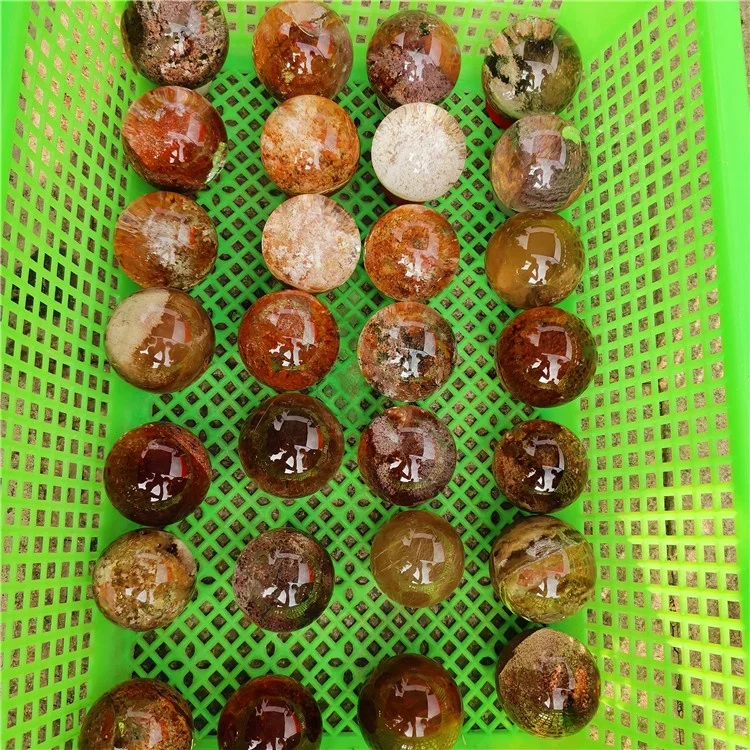 Wholesale Natural Green Ghost Phantom Quartz Crystals Garden Sphere Garden Crystal Balls