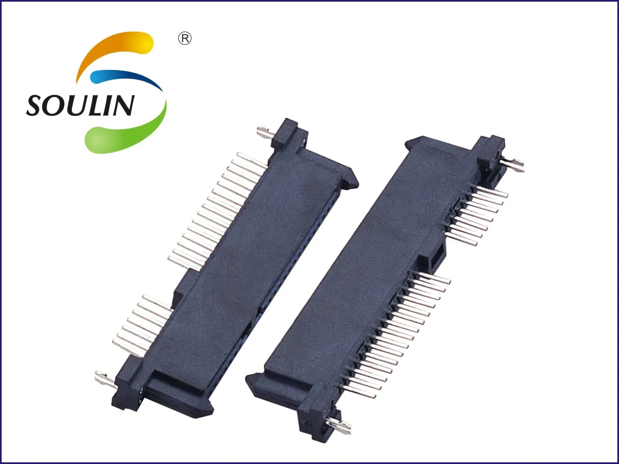 Solder type 7+15 smt type sata connector