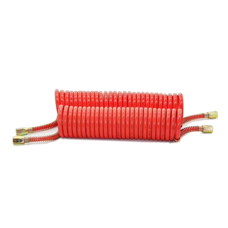 12x9 15m pneumatic spring pa air hose pneumatic tube air brake hose high pressure pe flexible spiral trailer air brake coil hose