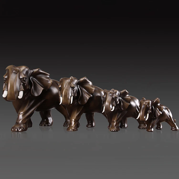 Resin Decorative Statue Indoor African Elephant Sculpture