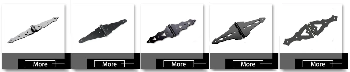 Garden Fence Gate Farm Gate Heavy Duty Steel Strap Hinge Ornamental Gate Hinges With Bushings