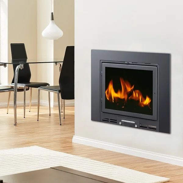 Indoor Wall Inserted Big Cast Iron Wood-burning Stoves Wood Burning Fire Heaters Fireplace in Room