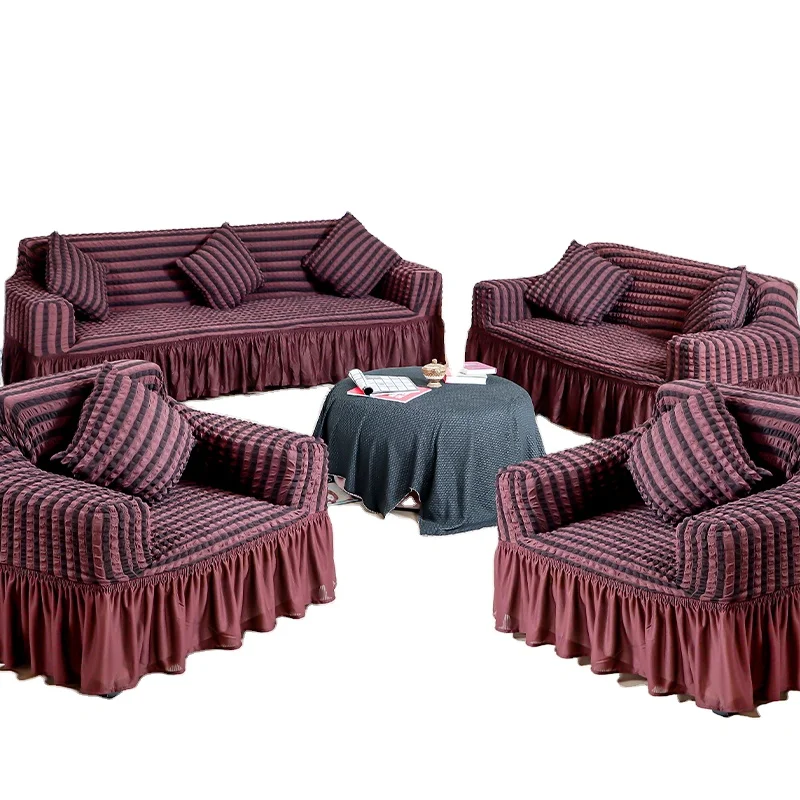 
Super stretch jacquard couch sofa cover set elastic popcorn sofa cover for living room ready made 