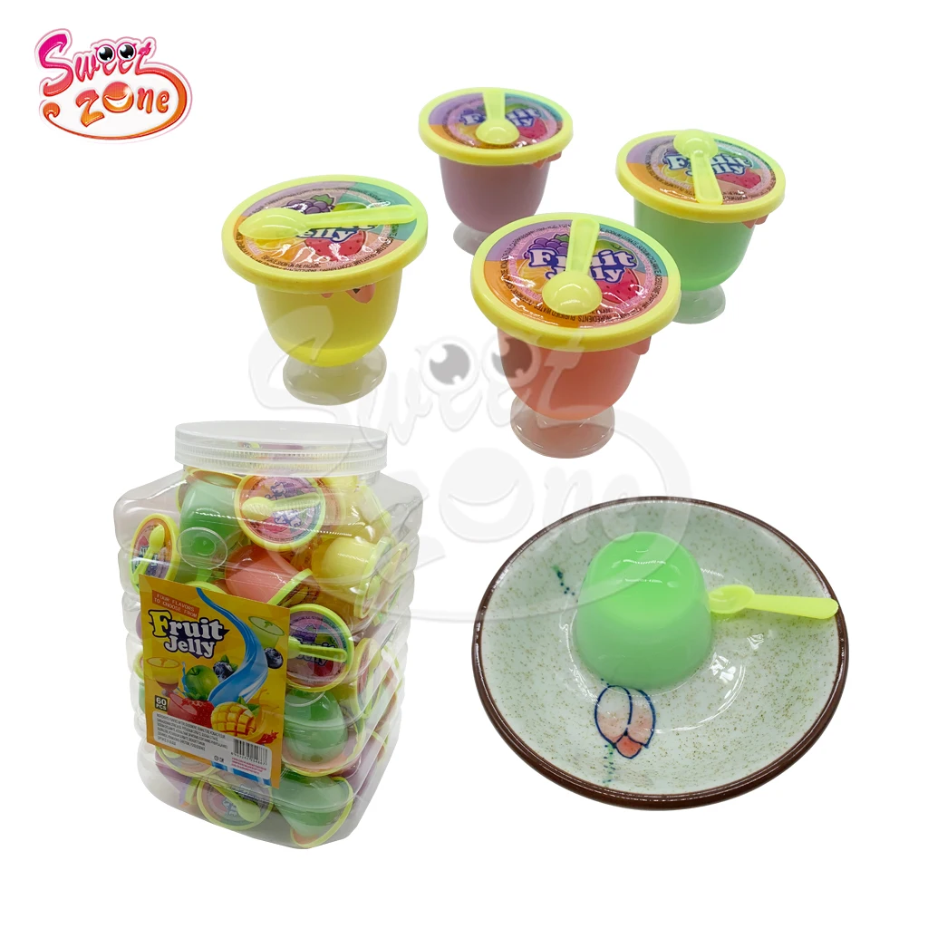 Wholesale Customized Cup Shape Jelly Candy Mixed Fruit Flavors