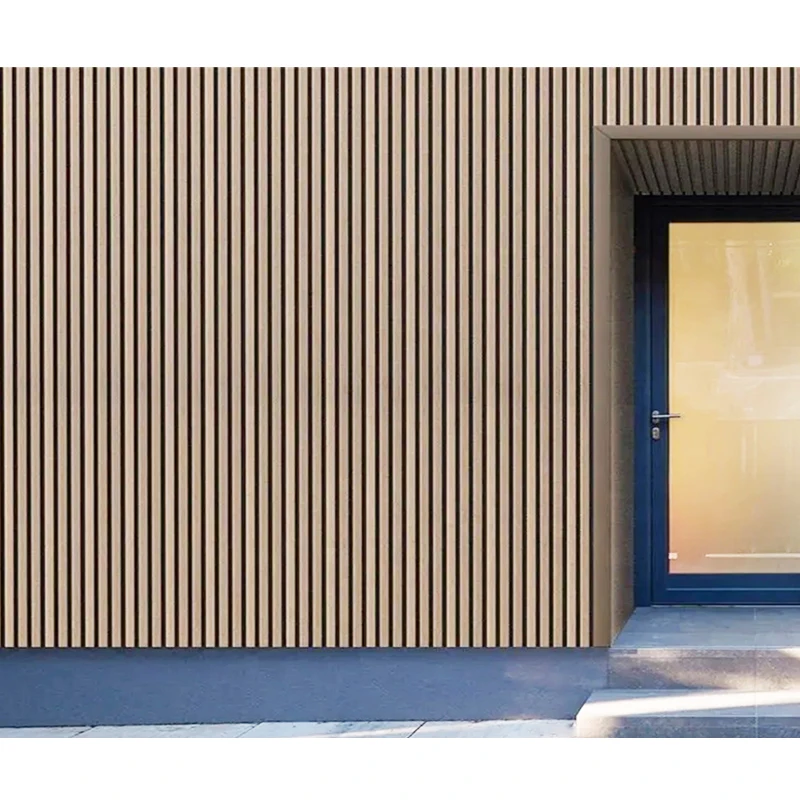 Co extrusion building design wood plastic composite fluted outdoor wpc co-extrusion facade great wall panel cladding and board