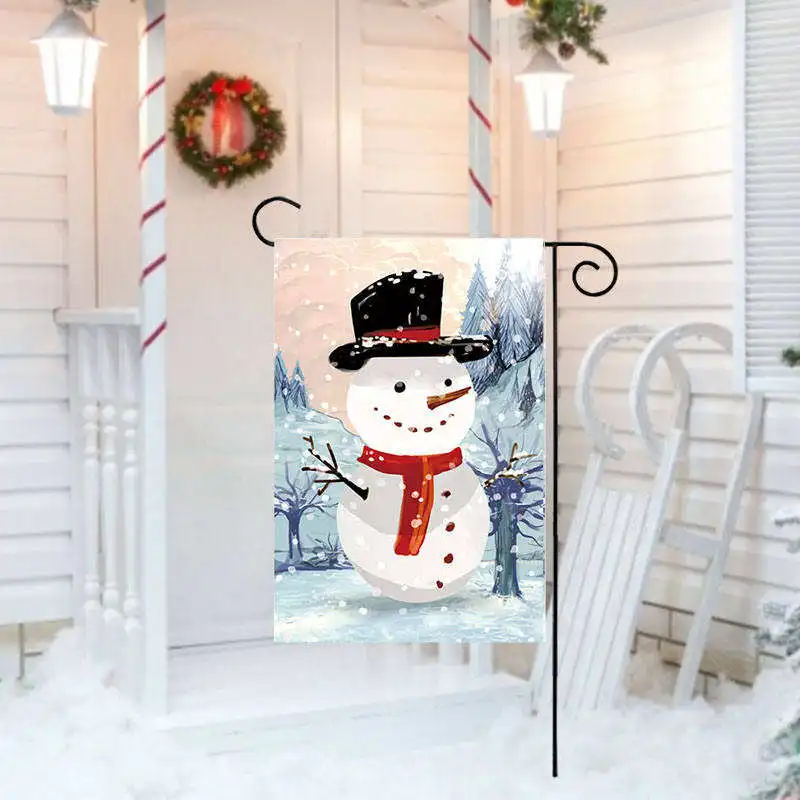 Huiyi Christmas Garden Flag Double Sided Holiday Yard Decorative Flag