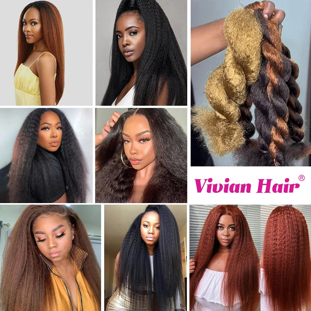 Vivian Hair factory platinum fibre direct top quality meche kinky afro feel like naturel bulk for braiding kinky straight hair