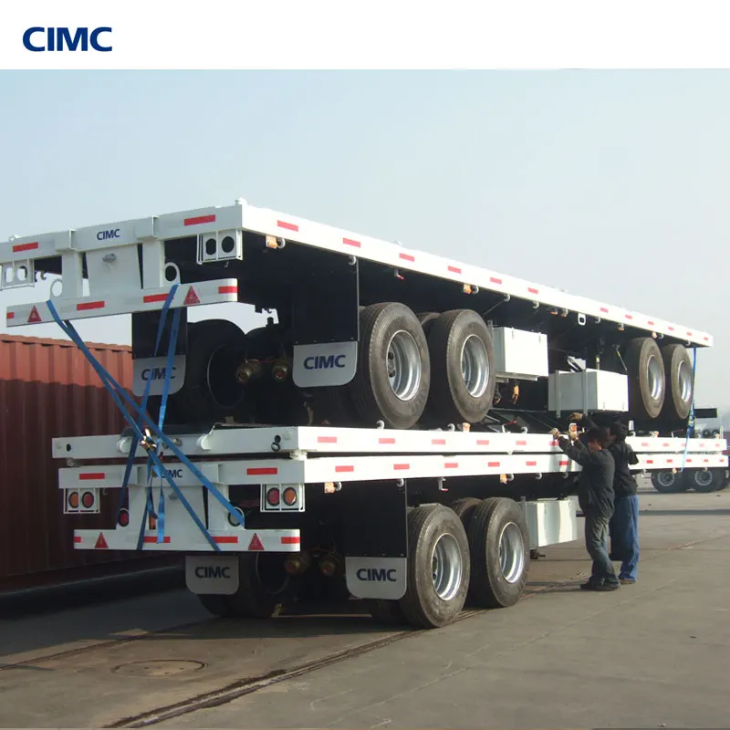  Прицеп платформа CIMC 20/40/48/60Ft выдвижной полуприцеп с платформой 3 оси 100
