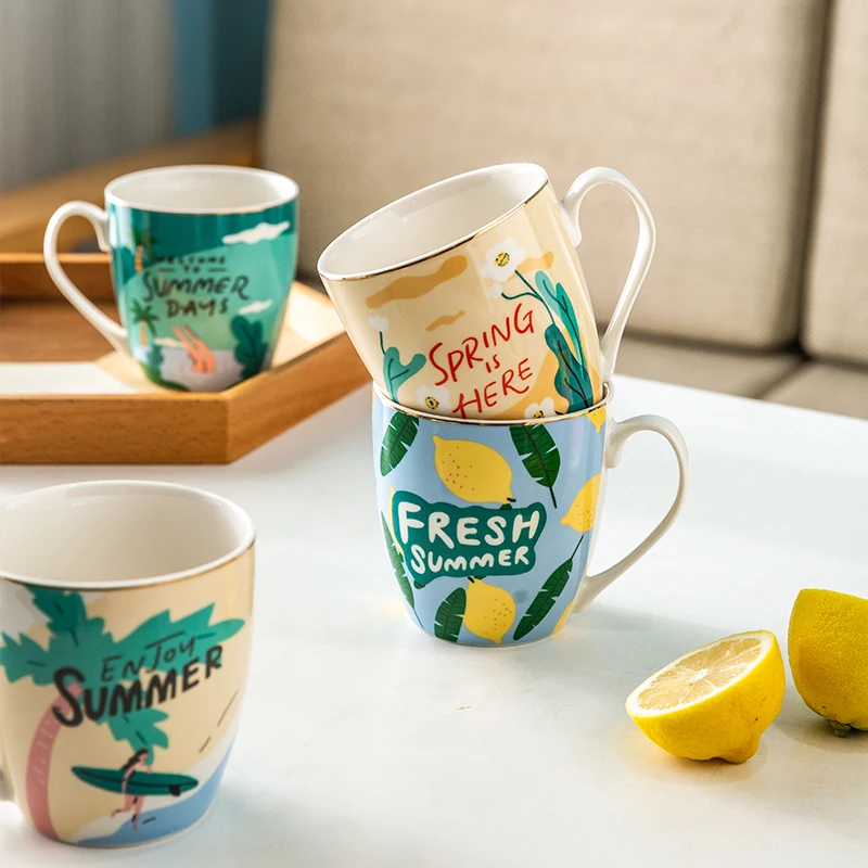 2021 Hot selling daily use factory wholesale custom Ceramic decal mug