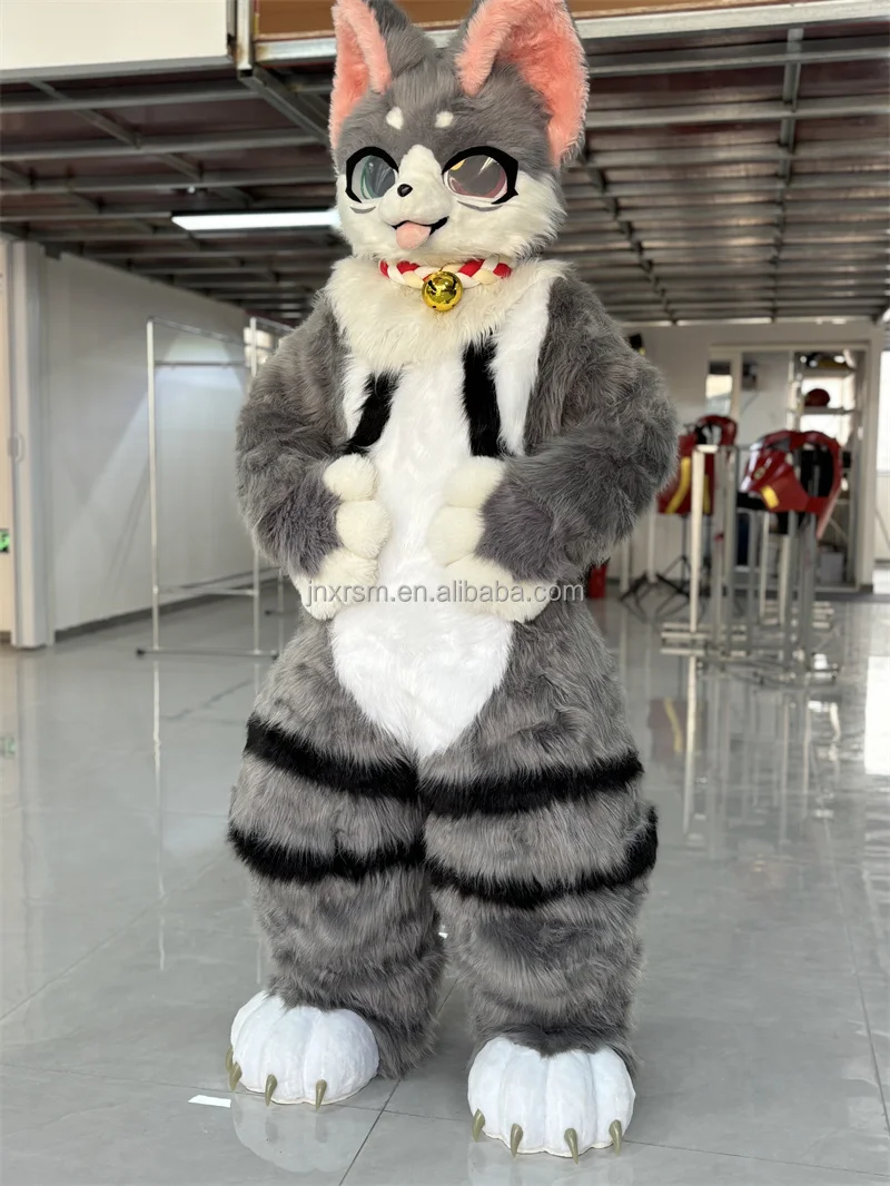 Funtoys Fursuit long-haired fox \Wolf \rabbit mascot suit cosplay party costume Halloween parade costume