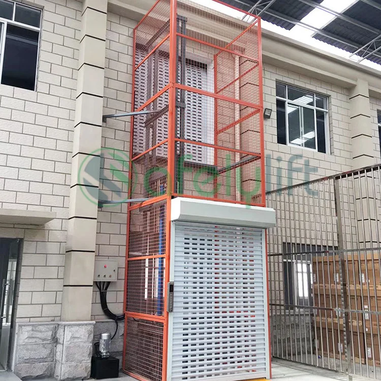 SAFELY 2023 New Guide rail goods lift  vertical freight elevator cargo lift elevator for sale