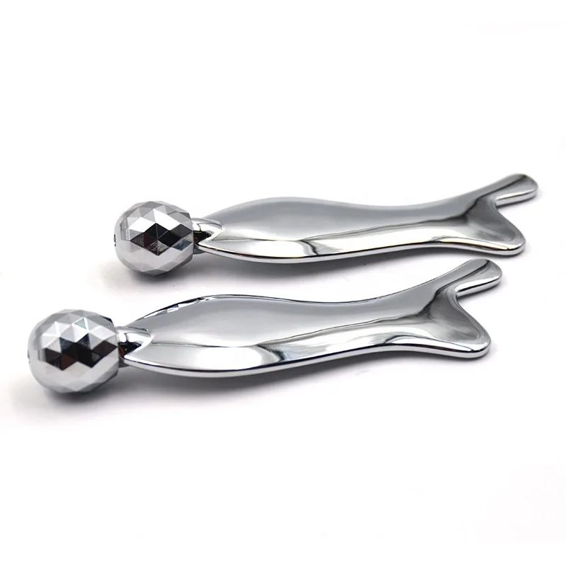 Fish Shape Gua Sha High Quality Zinc Alloy GuaSha Board for Massaging Beauty Care Tools Face Massage Roller