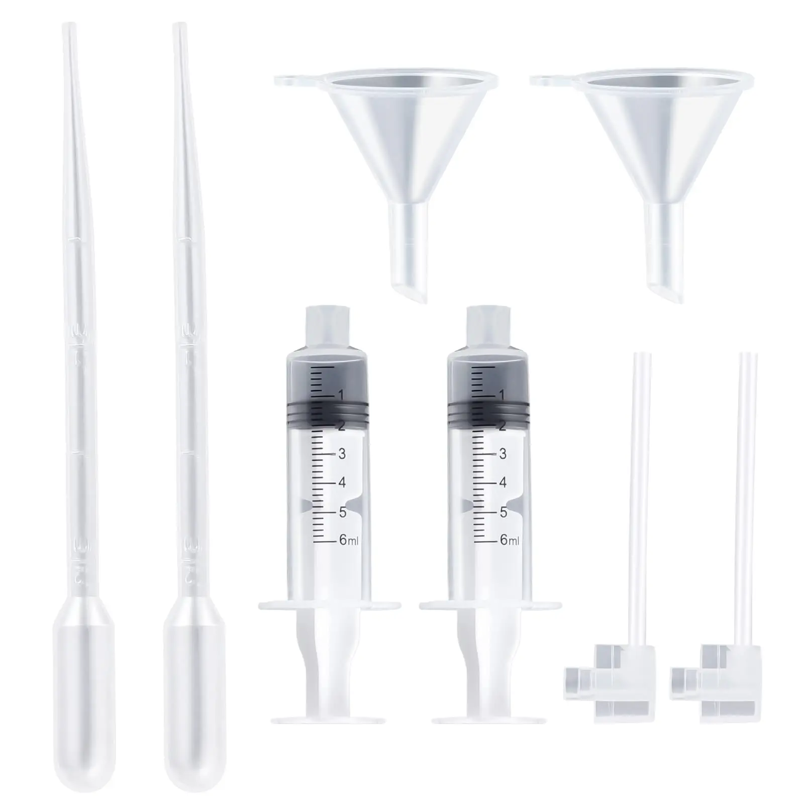 Perfume Dispenser Set - Refillable Cosmetic Tools -  Syringe Straw Perfume Separator Converter Small Funnels