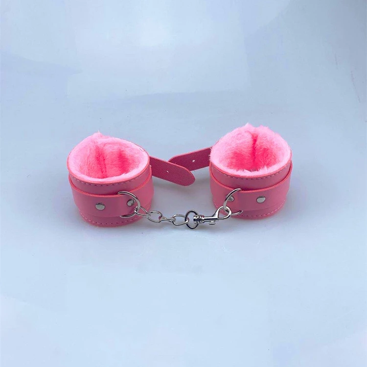 Handcuffs PU Leather Restraints Bondage Cuffs Roleplay Tools Sex toys for Couples Game 4 Colors