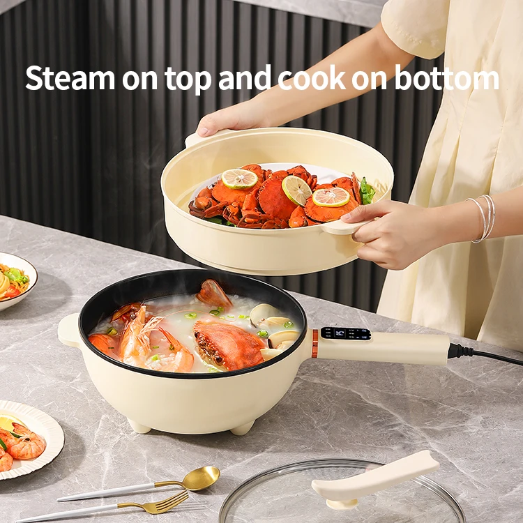 Hot-pot Household Multifunction ElectricHot Pot Steak Frying Pan Non-Stick CookerElectric Cooking Pot Mini Electric Frying