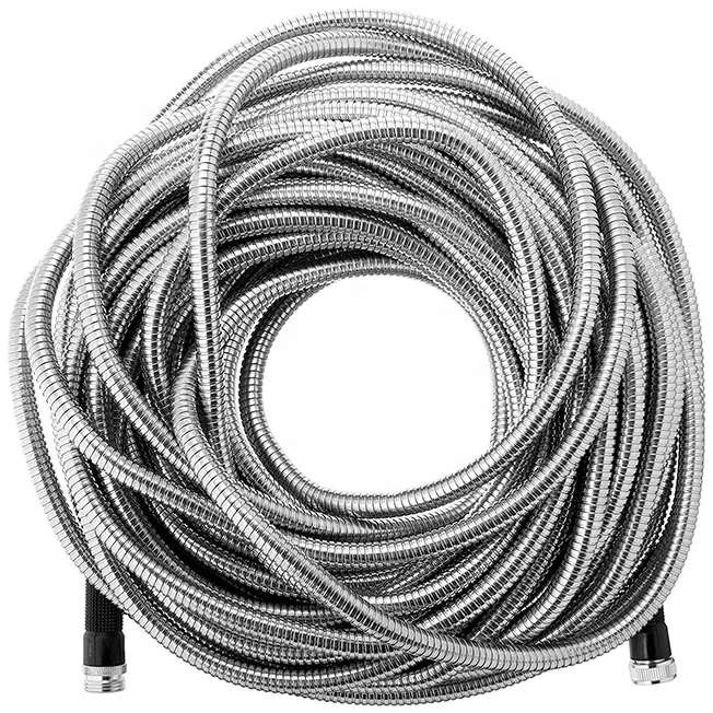 Winslow & Ross 50ft 75ft stainless steel gardening water hose reel nozzle flexible garden hose