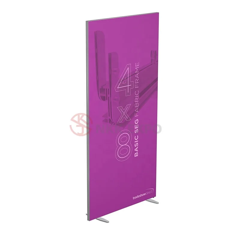 Advertising customized shape modern standard exhibition fair booth stand with lightbox supplier
