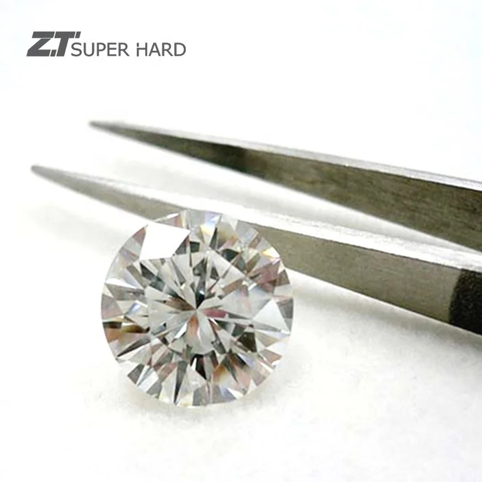 Lower price russian synthetic diamond round cut brilliant polished