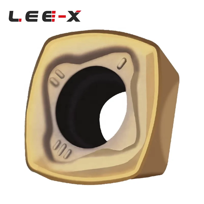 LEE-X твердосплавные фрезерные Вставки SDMT120512 SDMT150512 с четырьмя краями Индексируемые вставки высокой подачей твердосплавная фрезерная вставка CNC