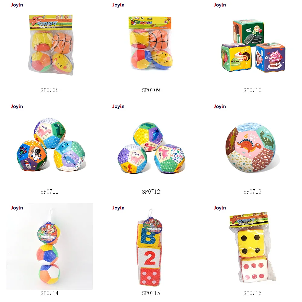 4-Inch Set of Three Math Suede Balls Square Ball with Letters & Dice Kids Leather Soft Plush Stuffed Ball Toy