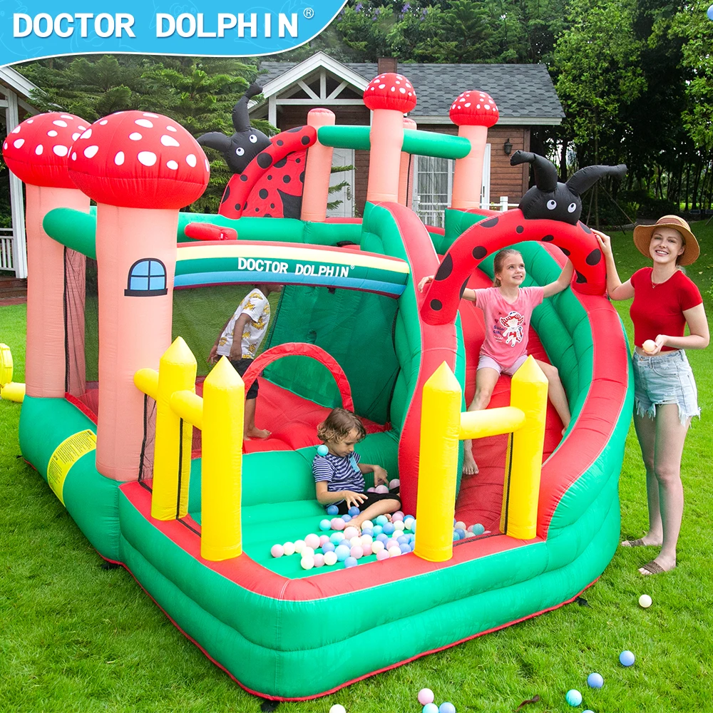 Doctor Dolphin King Insects Theme Cute Jump House Slide Combo Inflatable Bounce House Bouncing Castle Kid Bounce House