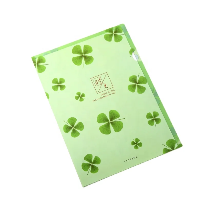 Hot Sale Exclusive Office Four Leaf Clover Clear PVC File Holder