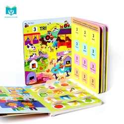 Eco-friendly custom  montessori toys Baby Kids flap book Children Board Books OEM Book Printing Service