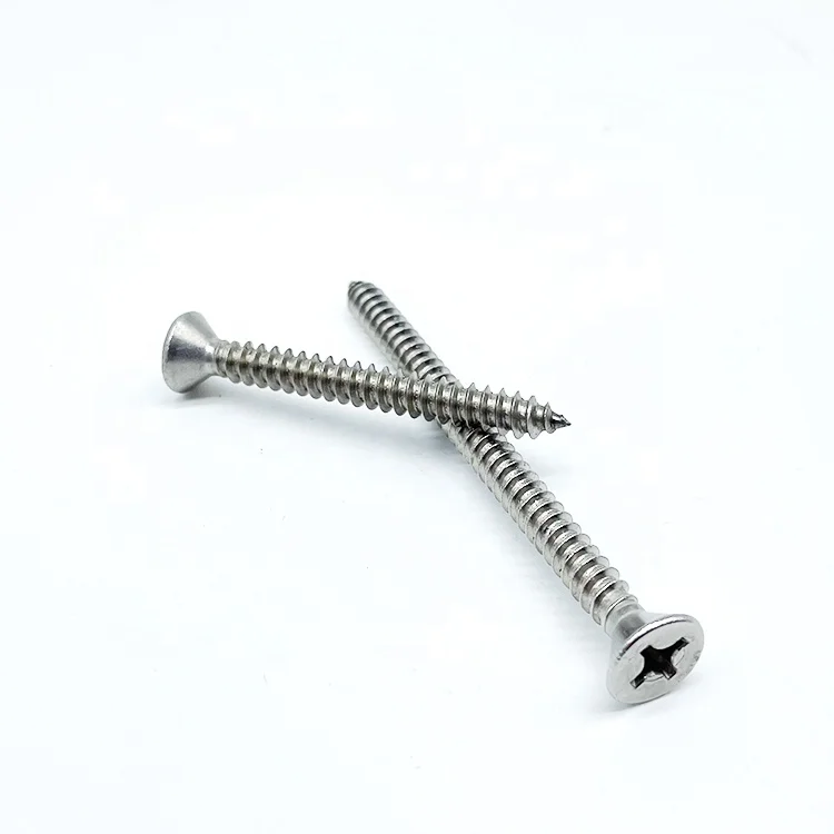 Wholesale Carbon Steel Galvanize Din7982 Countersunk Flat Head Phillips Self Tapping Screws