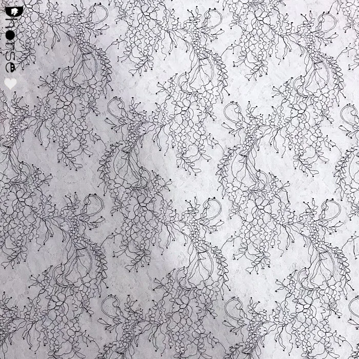 Bridal French Chantilly Lace Fabric For Dress