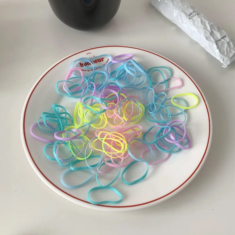 CLARMER New Fashion Summer Women Girls Kids Hair Accessories High Elastic Disposable silicone rubber band hair tie