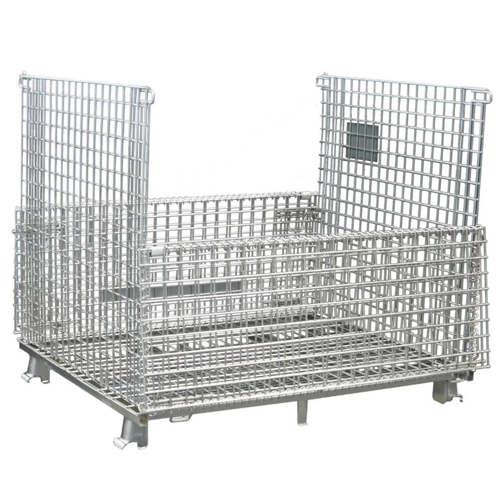 Best selling warehouse stacking wire mesh pallet storage cage