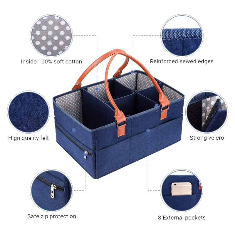 custom luxury designer vegan leather 5 in 1 felt travel bassinet mommy baby diaper bag