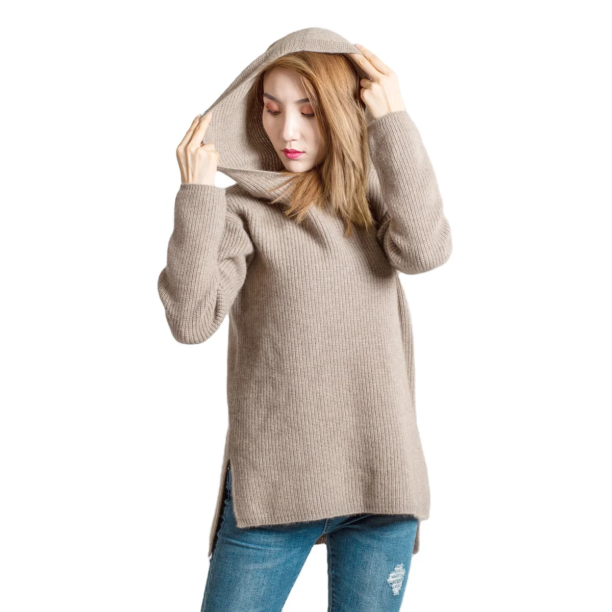 New arrival cashmere hoodie for women