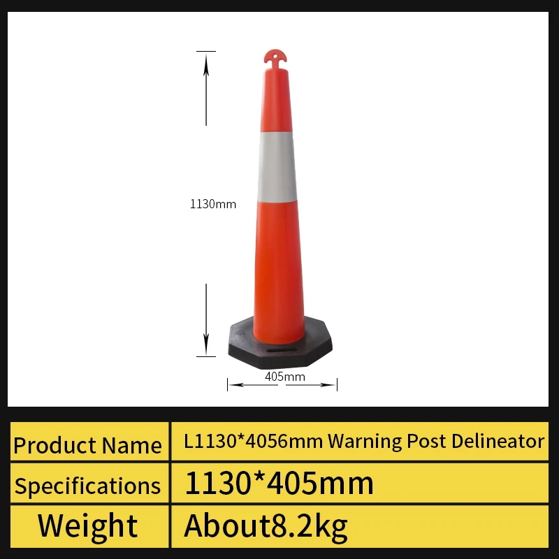 90cm EVA Flexible Traffic Post High Reflective Spring Delineator Warning Bollard for Road Use