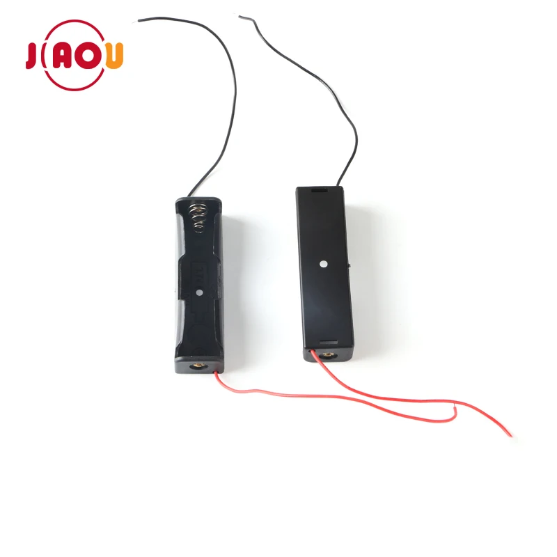 JIAOU 3.7V  18650 Battery Holder case with wires 1 Cells Battery Box