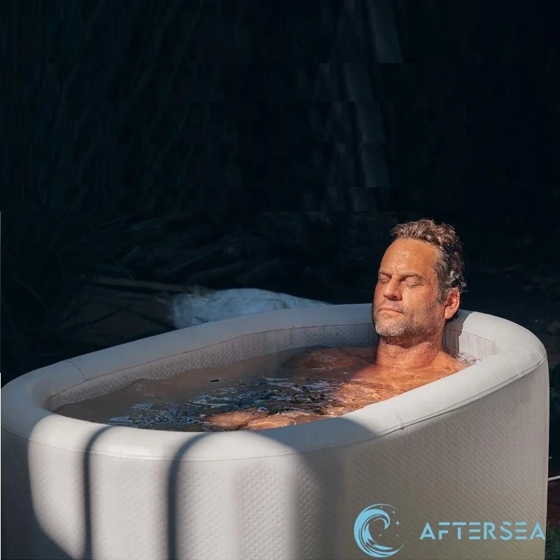 DWF Inflatable Ice and Hot Folding Tubs for Soaking Bath Free Standing